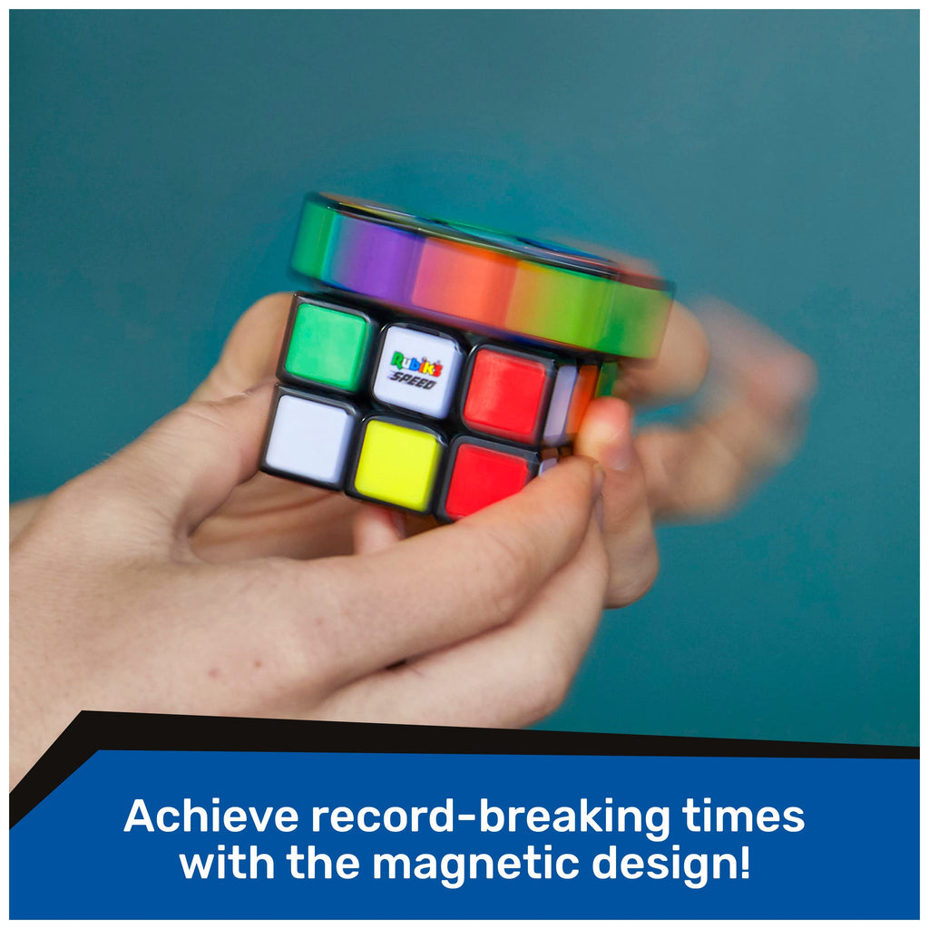 Rubik’s Cube 3x3 Magnetic Speed Cube – Pre-Lubricated, Smooth Turning for Ages 8+