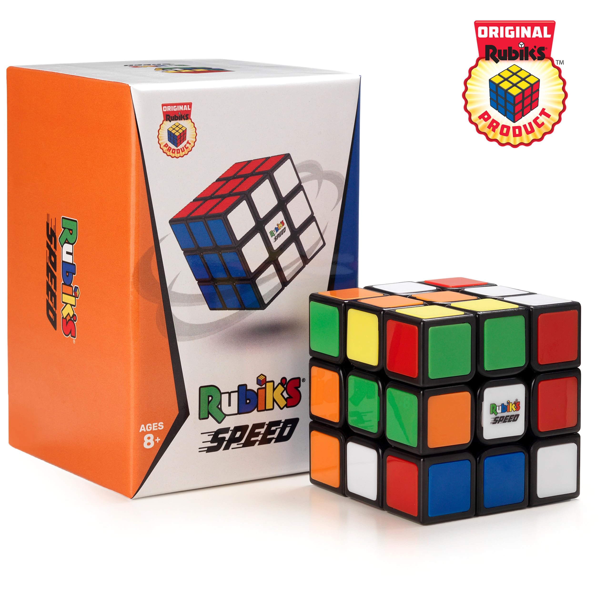 Rubik’s Cube 3x3 Magnetic Speed Cube – Pre-Lubricated, Smooth Turning for Ages 8+