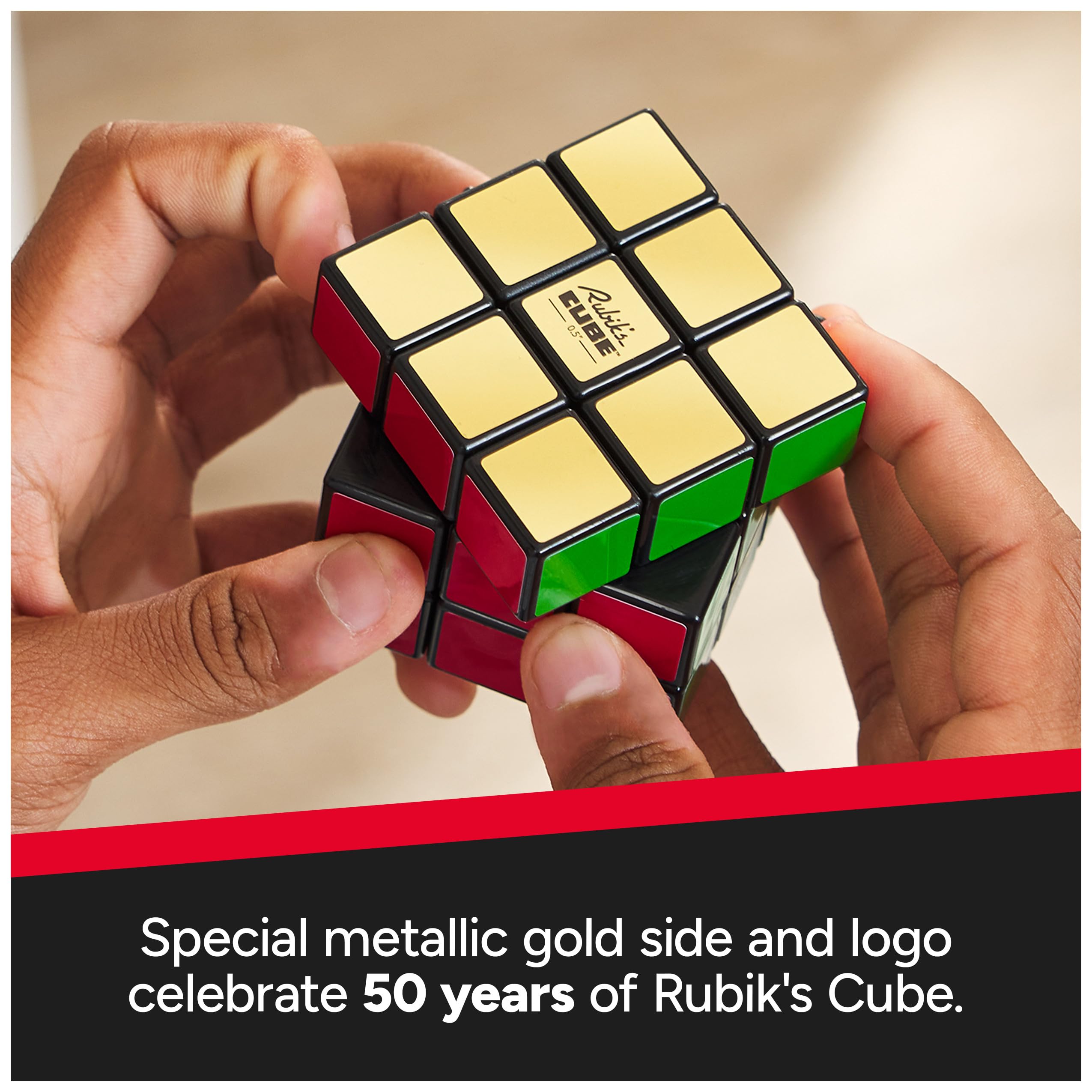 Rubik's Cube 50th Anniversary Retro Edition – Classic 3x3 Puzzle with Vintage Look