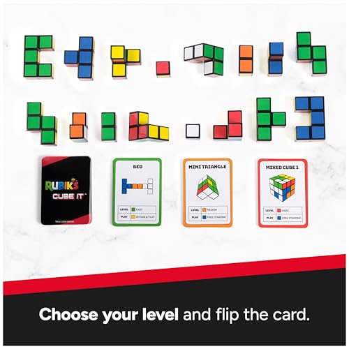 Rubik’s Cube It - 2-Player 3D Puzzle Sequence Game | Stress Relief & Travel Toy for Ages 7+