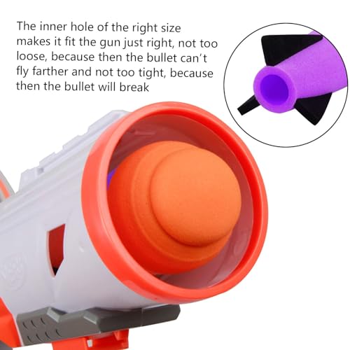 Ruibytree 6 Pack Mega Missile Refill - Compatible Foam Rockets for Nerf N-Strike Elite Series