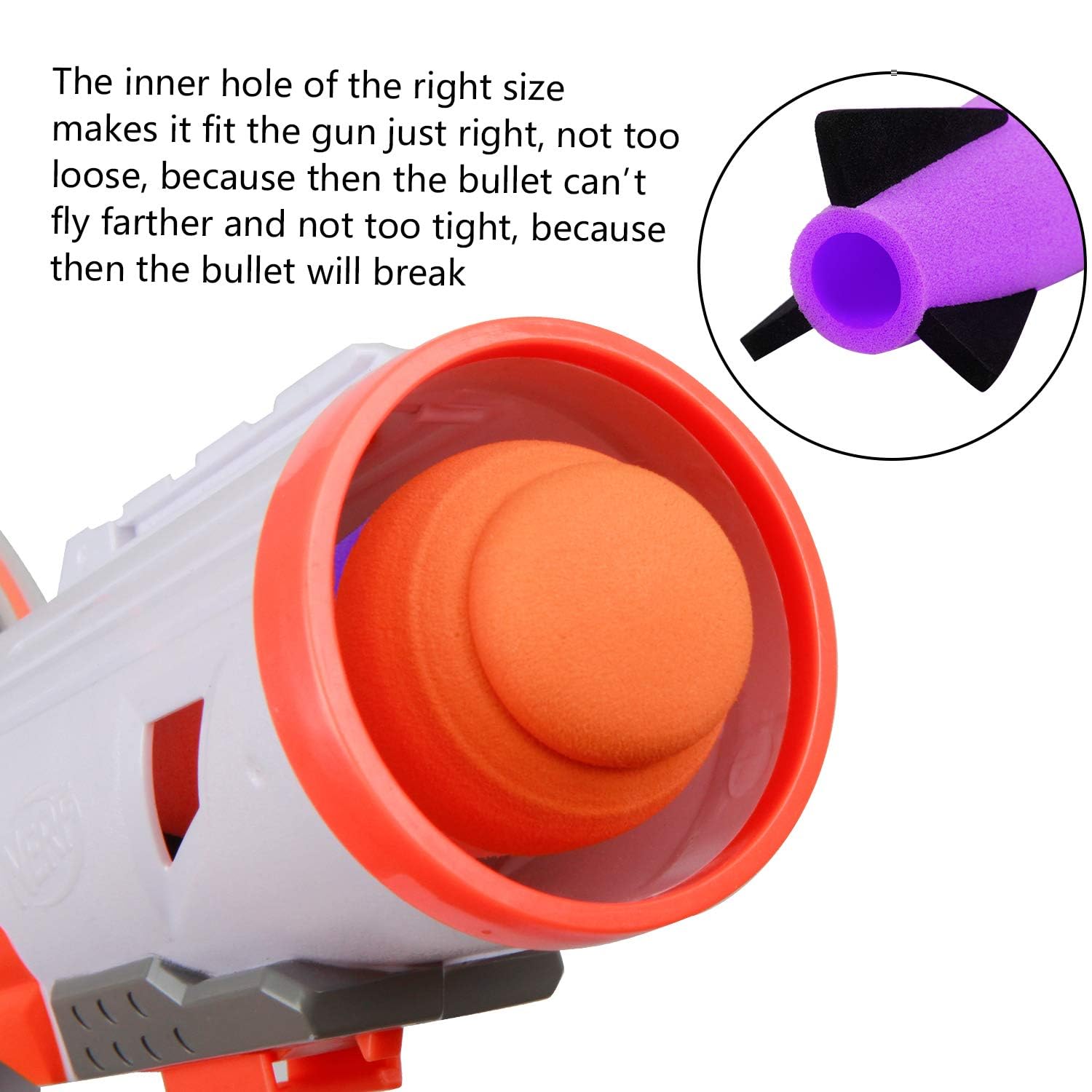 Ruibytree 6 Pack Mega Missile Refill - Compatible Foam Rockets for Nerf N-Strike Elite Series