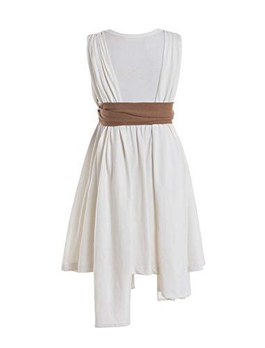 Ruikajia Girls Deluxe Star Wars Rey Costume with Rhinestone Accents