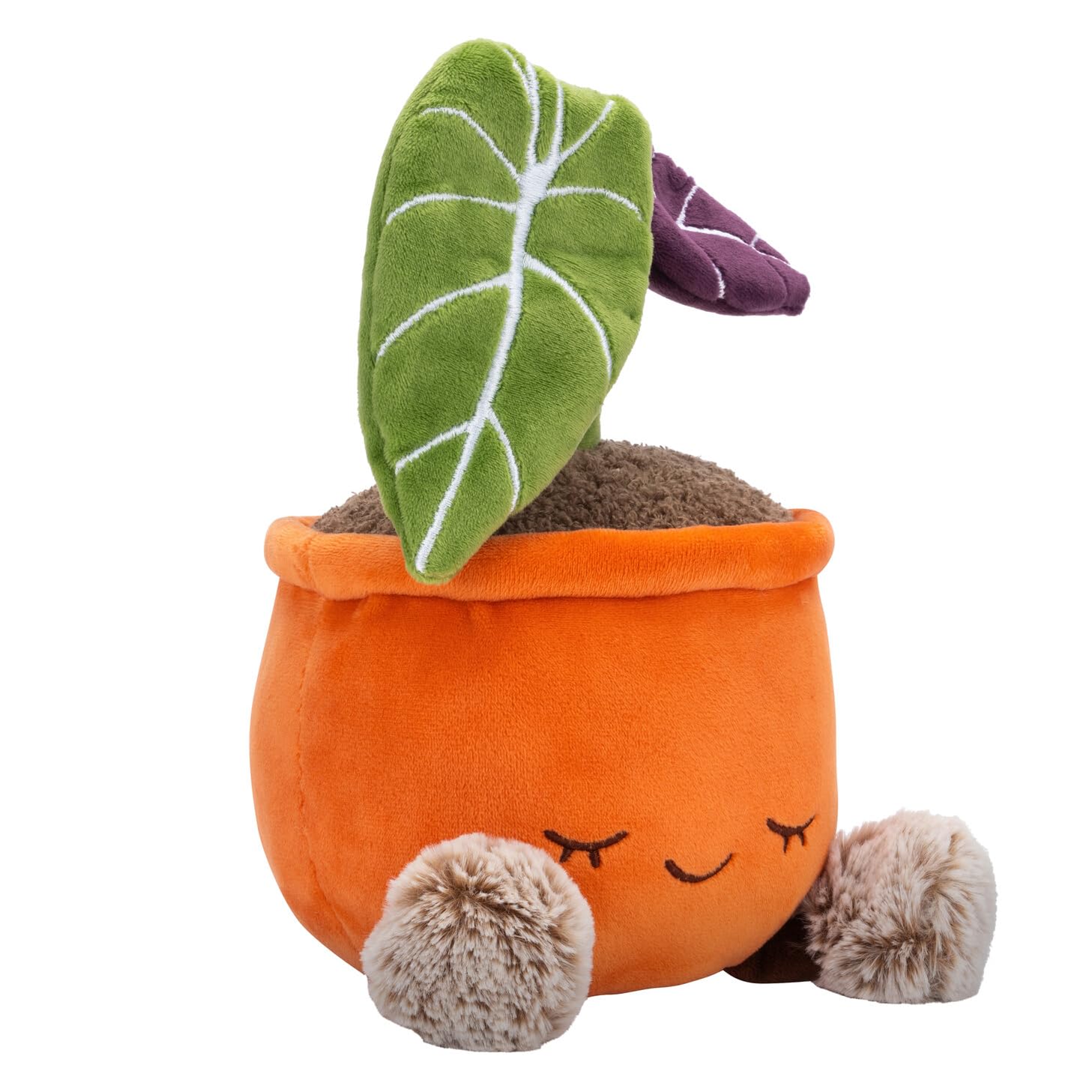 Russ Greenhouse 12-Inch Black Velvet Alocasia Plush Toy - Soft Official Jazwares Plant Plush