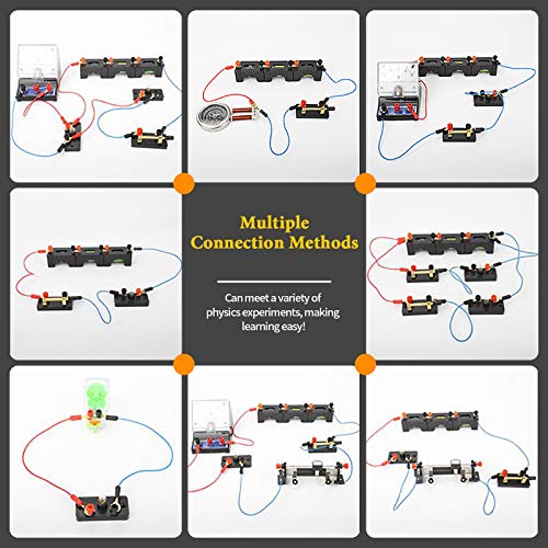 Rustark 20-Piece Electrical Circuit Experiment Kit - Screw Base Light Bulbs, Battery Holders, Switches & Wires for Series and Parallel Circuits