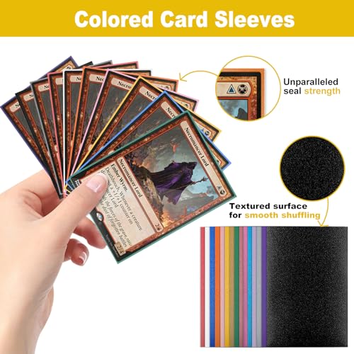 RyshePro 150 Pink Card Sleeves - 66x91mm Standard Size for MTG, PTCG, Baseball & Sports Cards - Anti-Slip, Acid-Free Protection