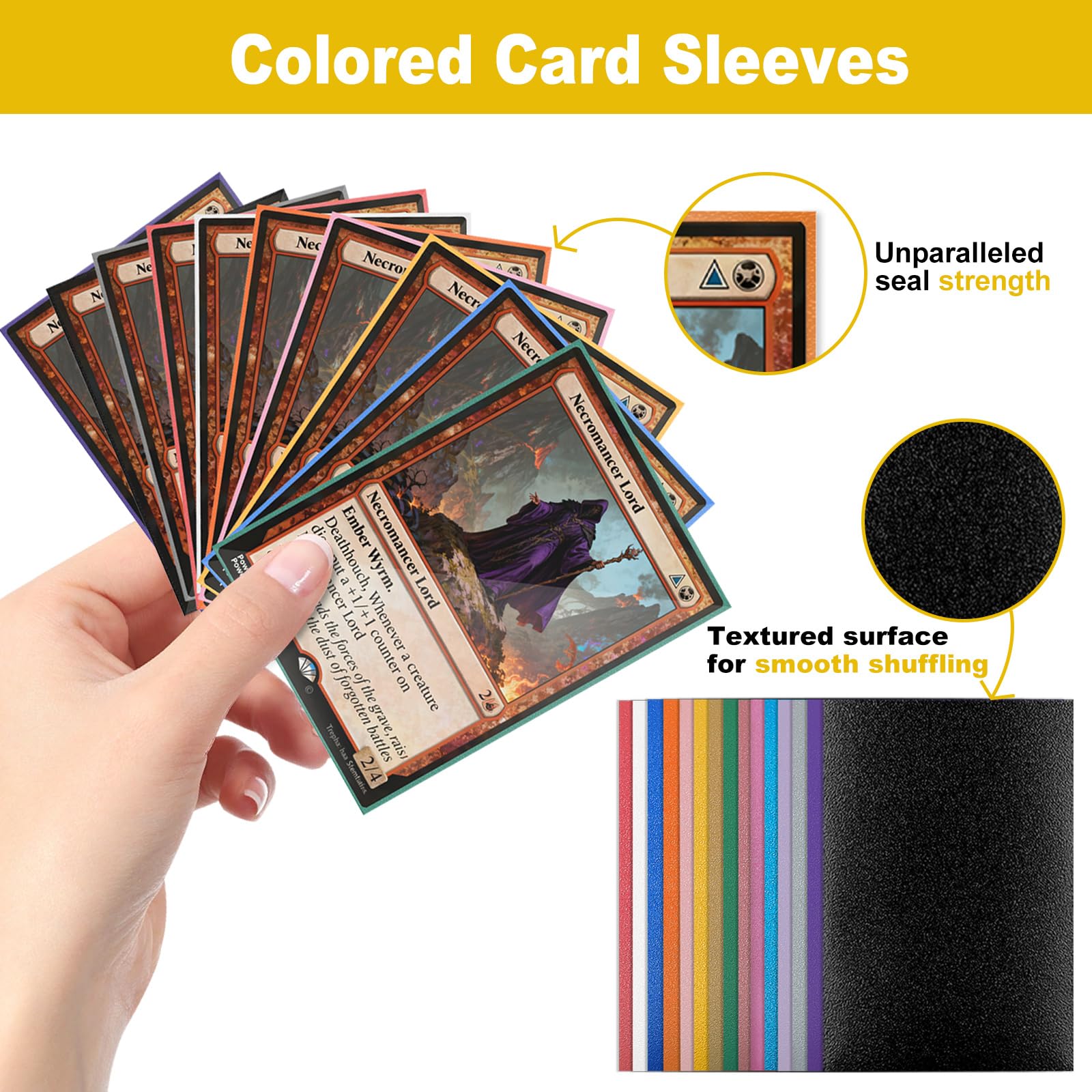 RyshePro 150 Pink Card Sleeves - 66x91mm Standard Size for MTG, PTCG, Baseball & Sports Cards - Anti-Slip, Acid-Free Protection
