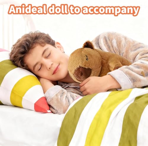 rytopt Breathing Stuffed Animal with Simulated Breathing Sounds, 4 Speeds, Volume Control, Music & Lights - 9.06 Inch Portable Plush Toy