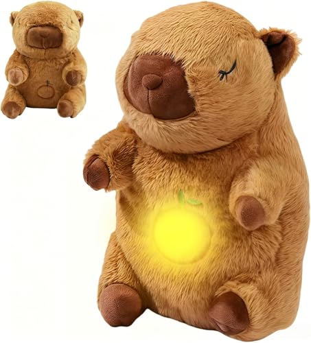 rytopt Breathing Stuffed Animal with Simulated Breathing Sounds, 4 Speeds, Volume Control, Music & Lights - 9.06 Inch Portable Plush Toy