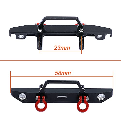 RZXYL Aluminum Front Bumper for Axial SCX24 Deadbolt AXI90081 (Black) – 1/24 RC Crawler Upgrade