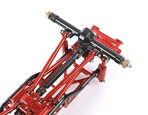 RZXYLRC Aluminum Suspension Rod Links Set for Axial SCX24 C10 – Red CNC Upgrade