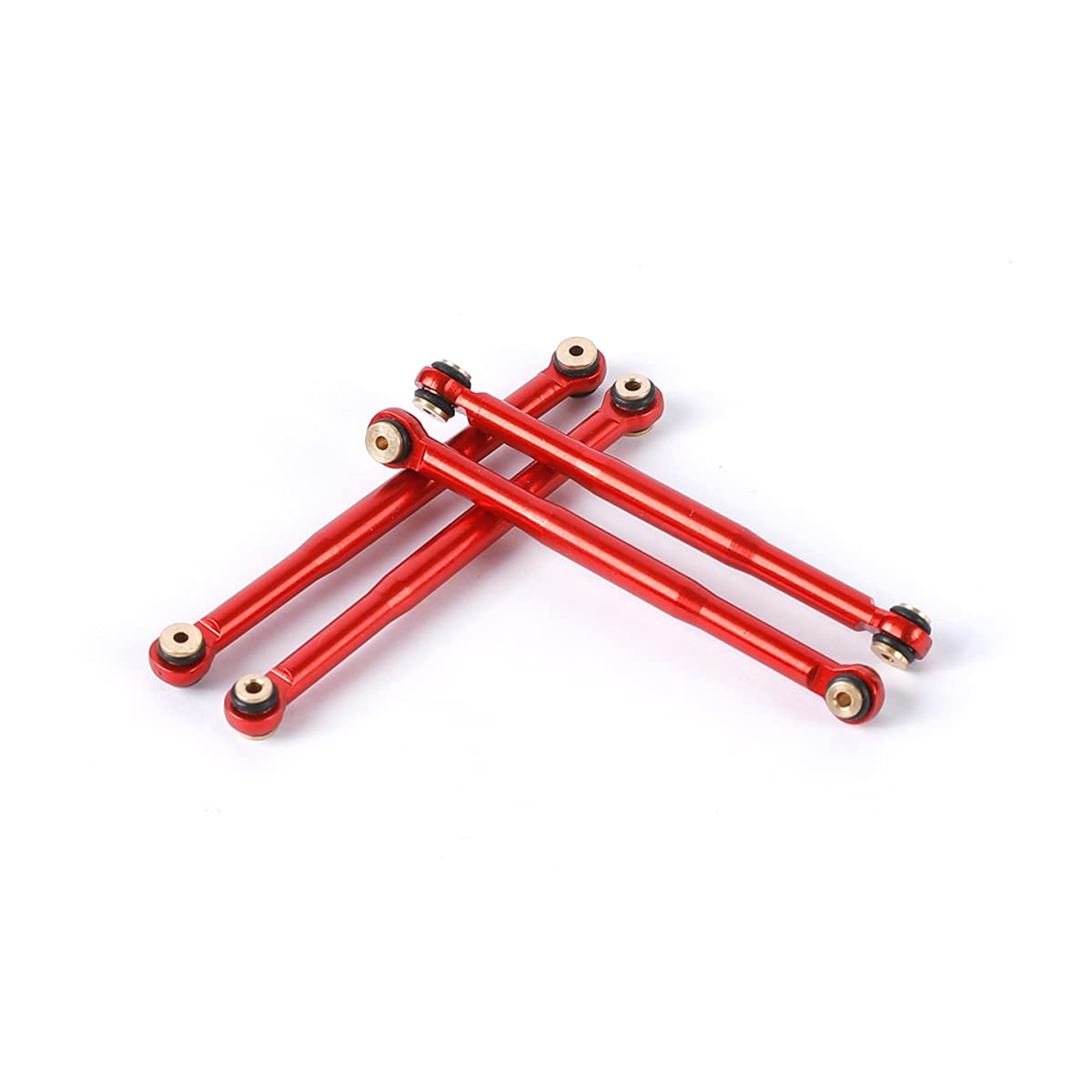 RZXYLRC Aluminum Suspension Rod Links Set for Axial SCX24 C10 – Red CNC Upgrade