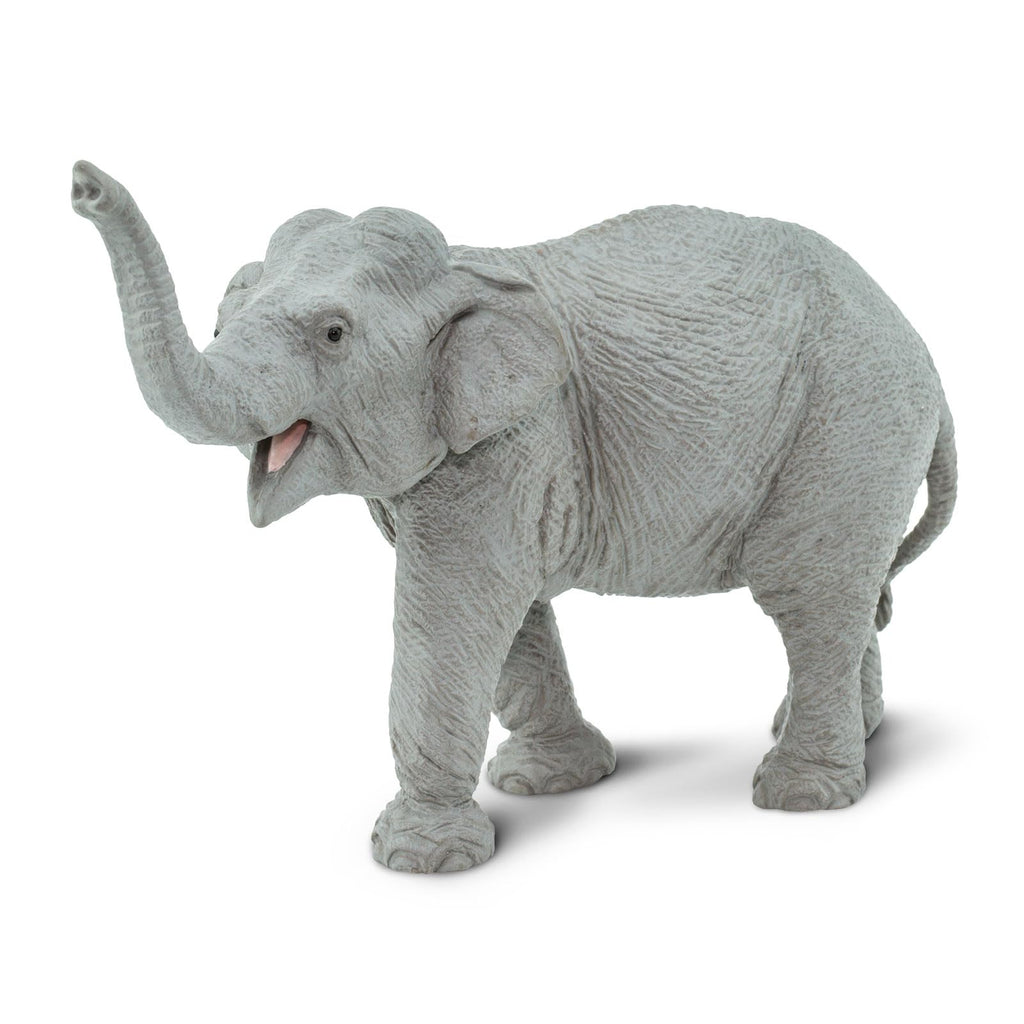 Safari Ltd. Asian Elephant Toy Figurine – Hand-Painted 6.5" Long, Lifelike Details for Kids 3+