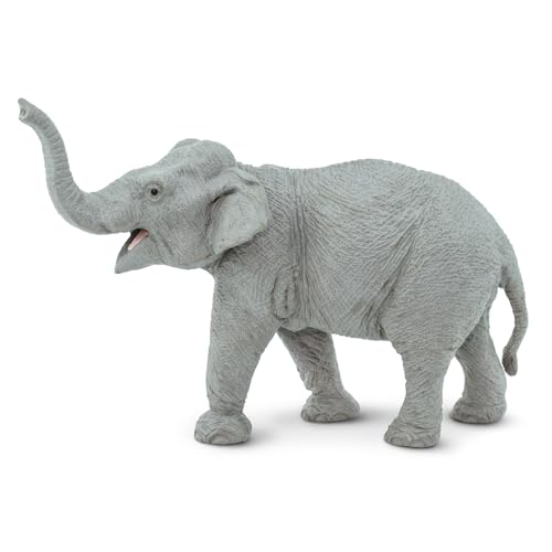 Safari Ltd. Asian Elephant Toy Figurine – Hand-Painted 6.5" Long, Lifelike Details for Kids 3+