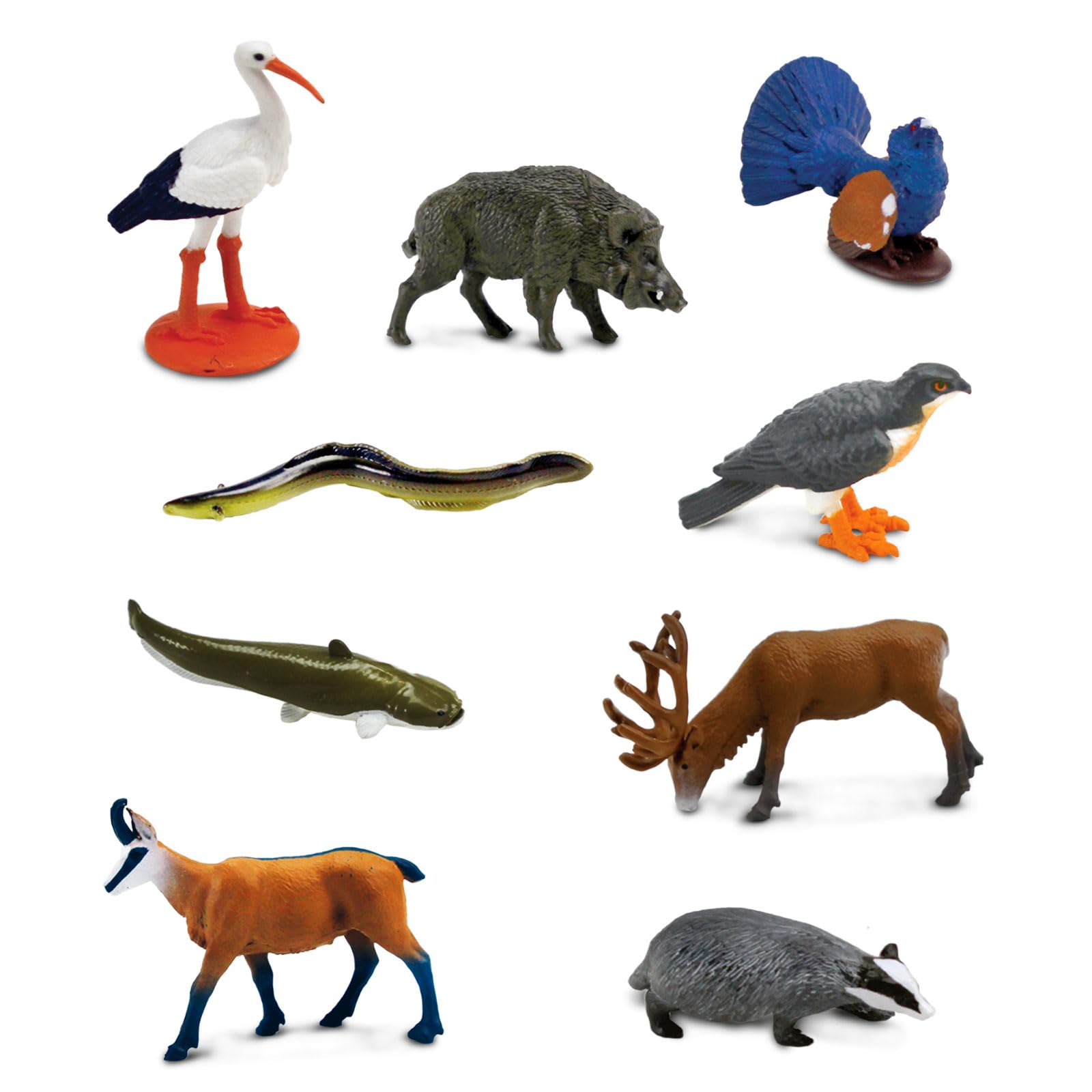 Safari Ltd. European Animals TOOB - 9 Detailed Figurines in Portable Case, Non-Toxic & BPA-Free for Ages 3+
