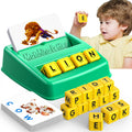 SAITCPRY Matching Letter Game: Educational Toy for 3-5 Year Olds – 60 Words, Letter Cubes & Flashcards