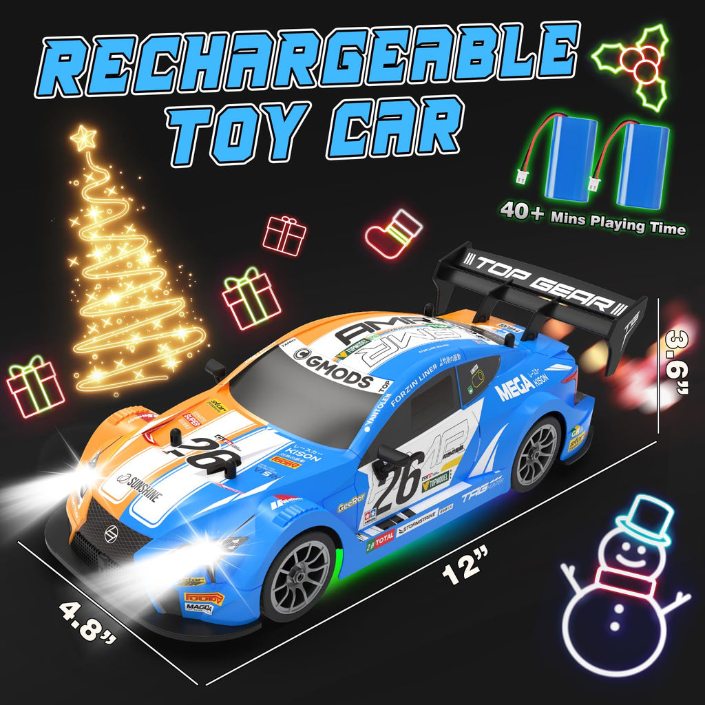 Sakeye 1/16 RC Drift Car 4WD 25KM/H High Speed with Colorful Lights and 2.4GHz Remote