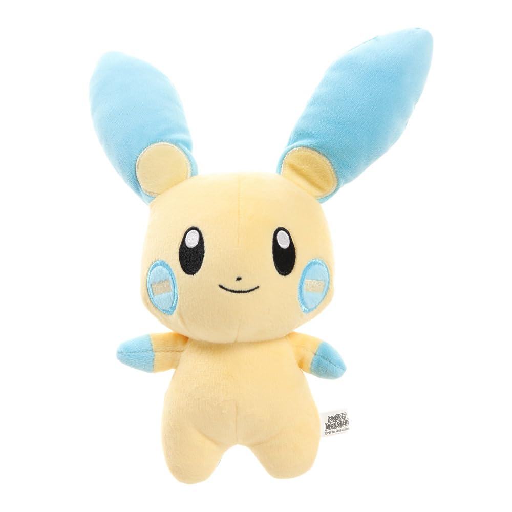 Sanei Pokemon All Star Series Minun Plush – 6.5 Inch Official Stuffed Toy