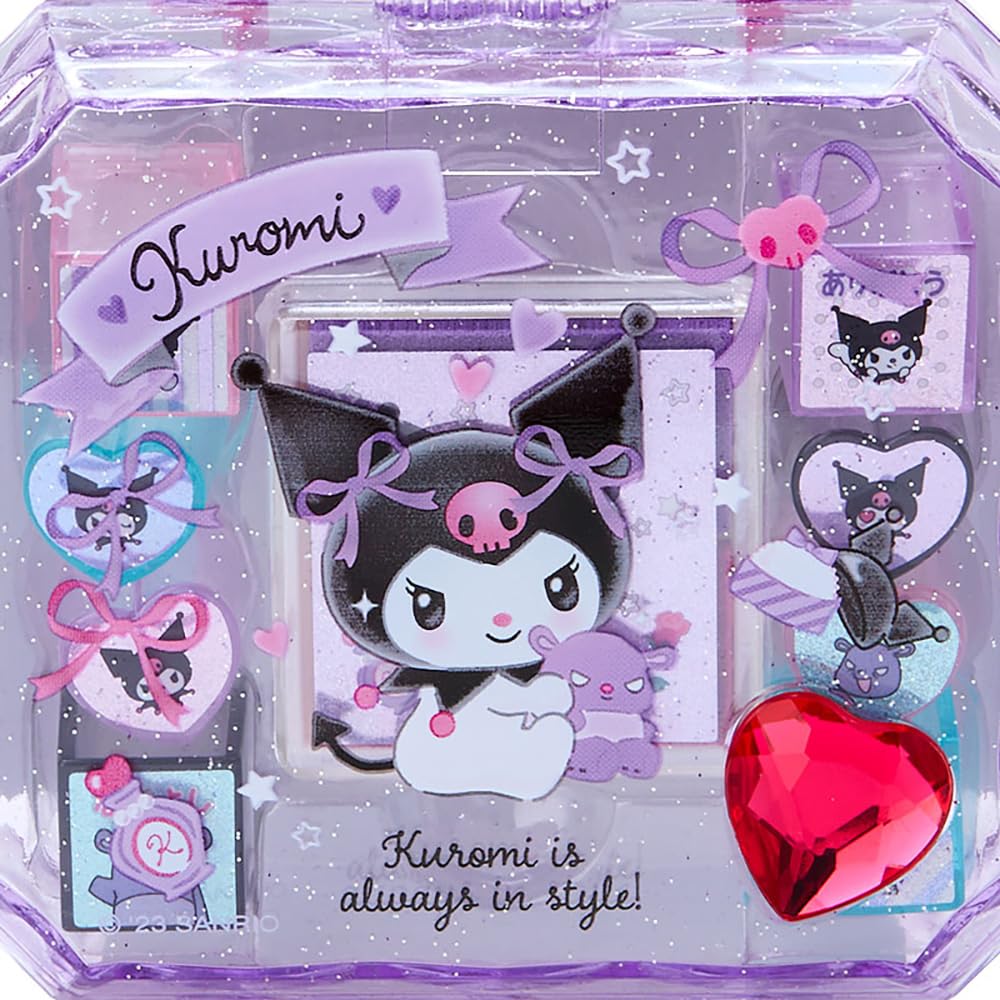 Sanrio Chrome Stamp Set with Kuromi Character – Plastic Stamps in Jewelry Box