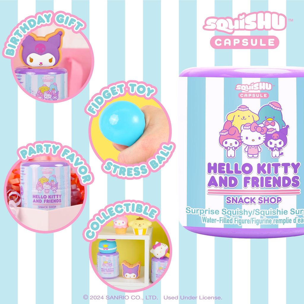 Sanrio Hello Kitty & Friends Snack Shop Series 5 Blind Capsule Squishy Toy - 1 Pack (Mystery Design)