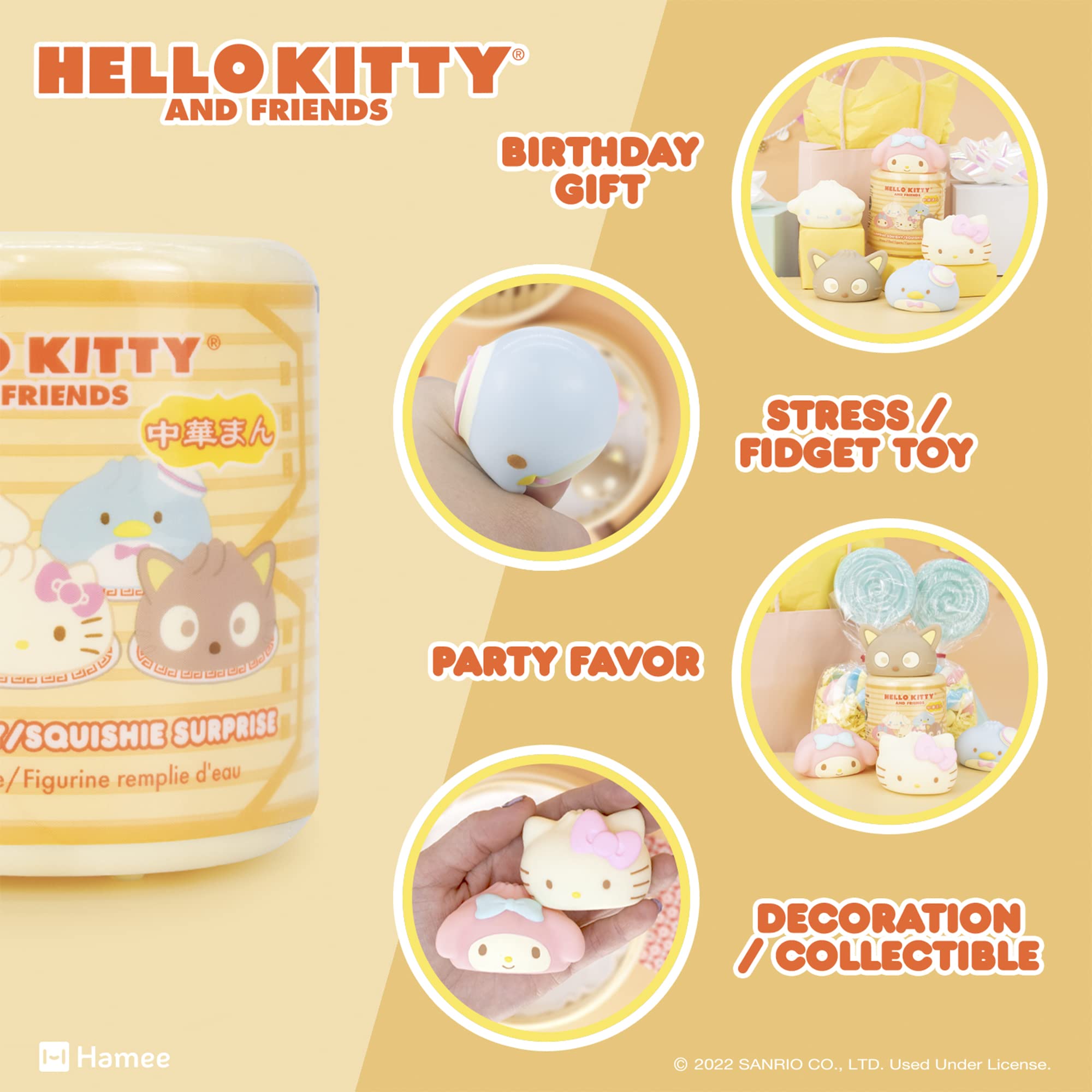 Sanrio Hello Kitty & Friends Steamed Bun Squishy Toy – Mystery Blind Capsule (1 Pack)