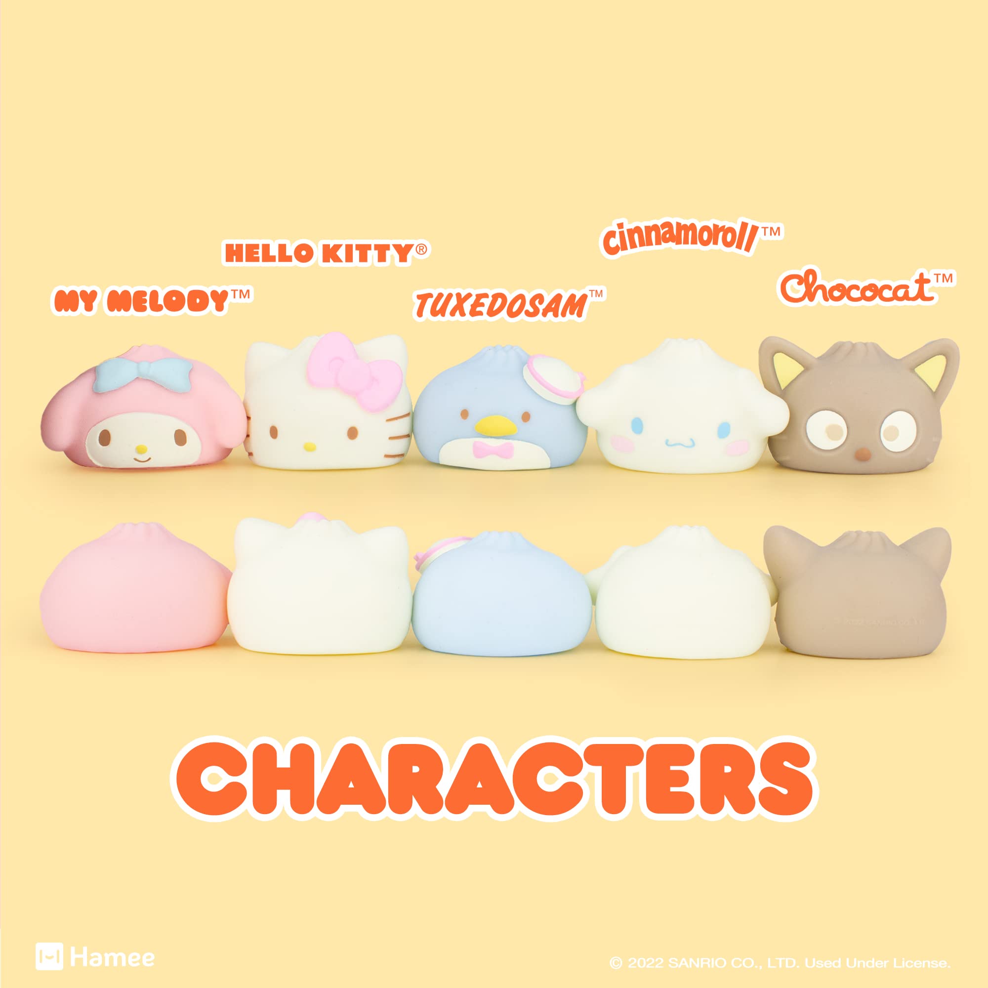 Sanrio Hello Kitty & Friends Steamed Bun Squishy Toy – Mystery Blind Capsule (1 Pack)