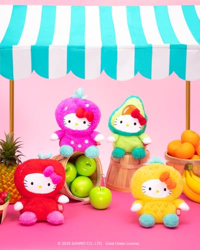 Sanrio Hello Kitty FruitBumz Strawberry Plush - 7.5-Inch Soft Beanbag Toy by BumBumz
