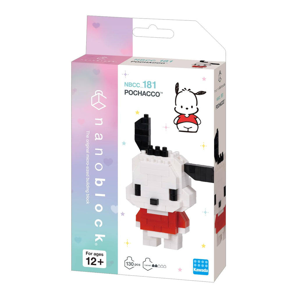 Sanrio Pochacco nanoblock Building Kit – Character Collection Series, 130 Pieces