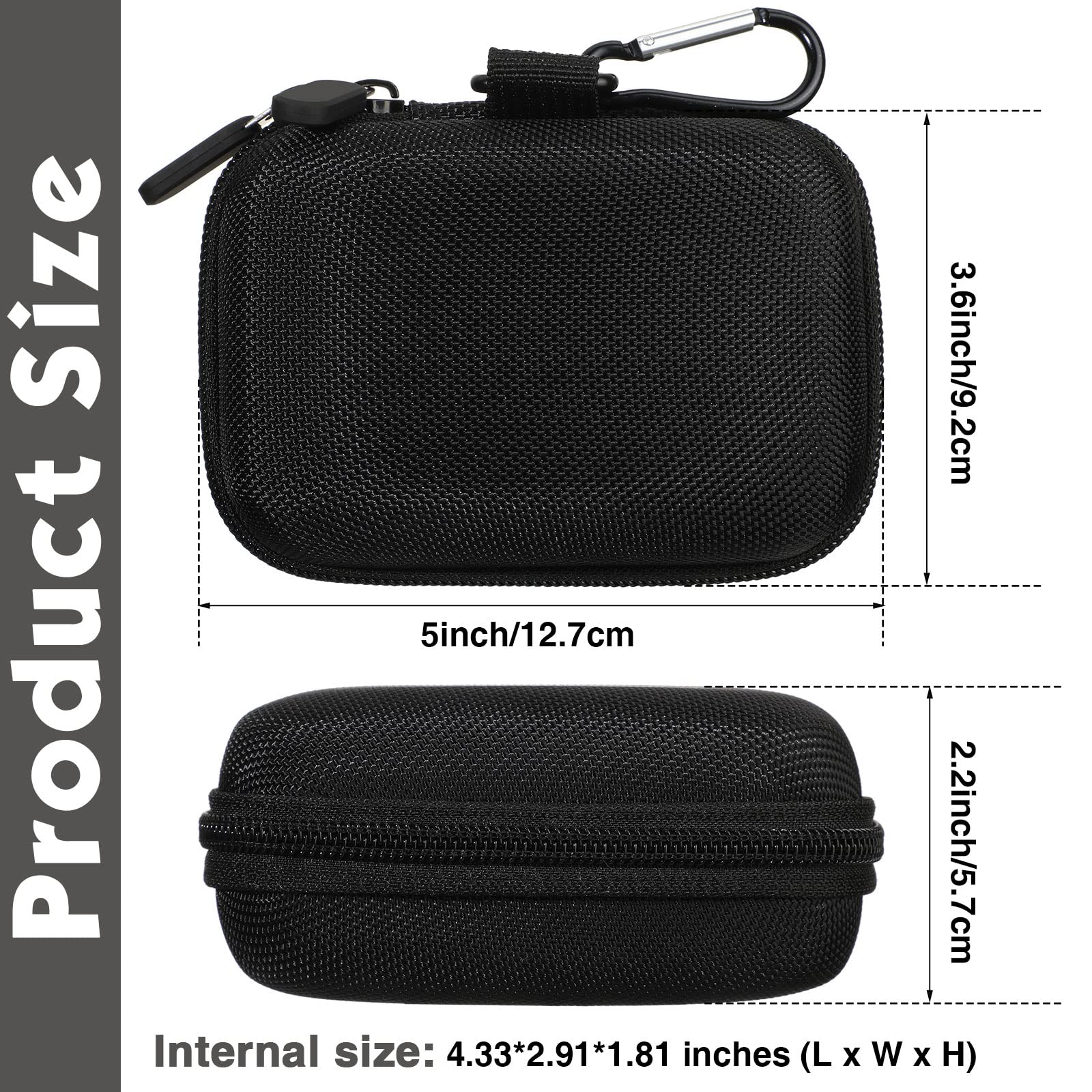 Sanwuta 2-Pack EVA Travel Card Case – Hard Protective Storage for Playing Cards (Black)