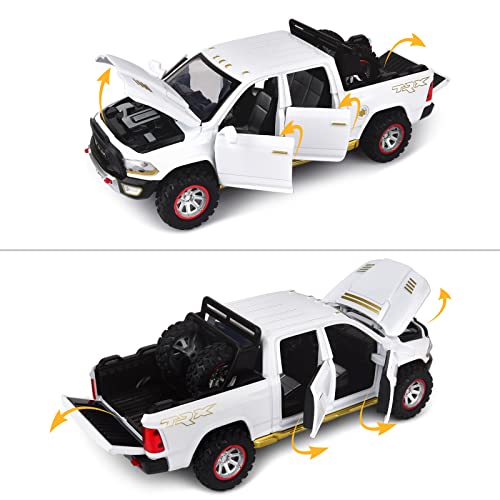 SASBSC 1:32 Scale Diecast Metal Pickup Truck Toy with Lights and Sound, Pull Back Action for Kids Ages 3-8