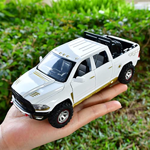 SASBSC 1:32 Scale Diecast Metal Pickup Truck Toy with Lights and Sound, Pull Back Action for Kids Ages 3-8