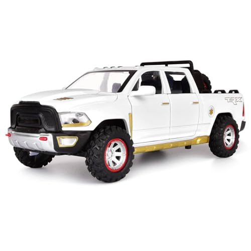SASBSC 1:32 Scale Diecast Metal Pickup Truck Toy with Lights and Sound, Pull Back Action for Kids Ages 3-8