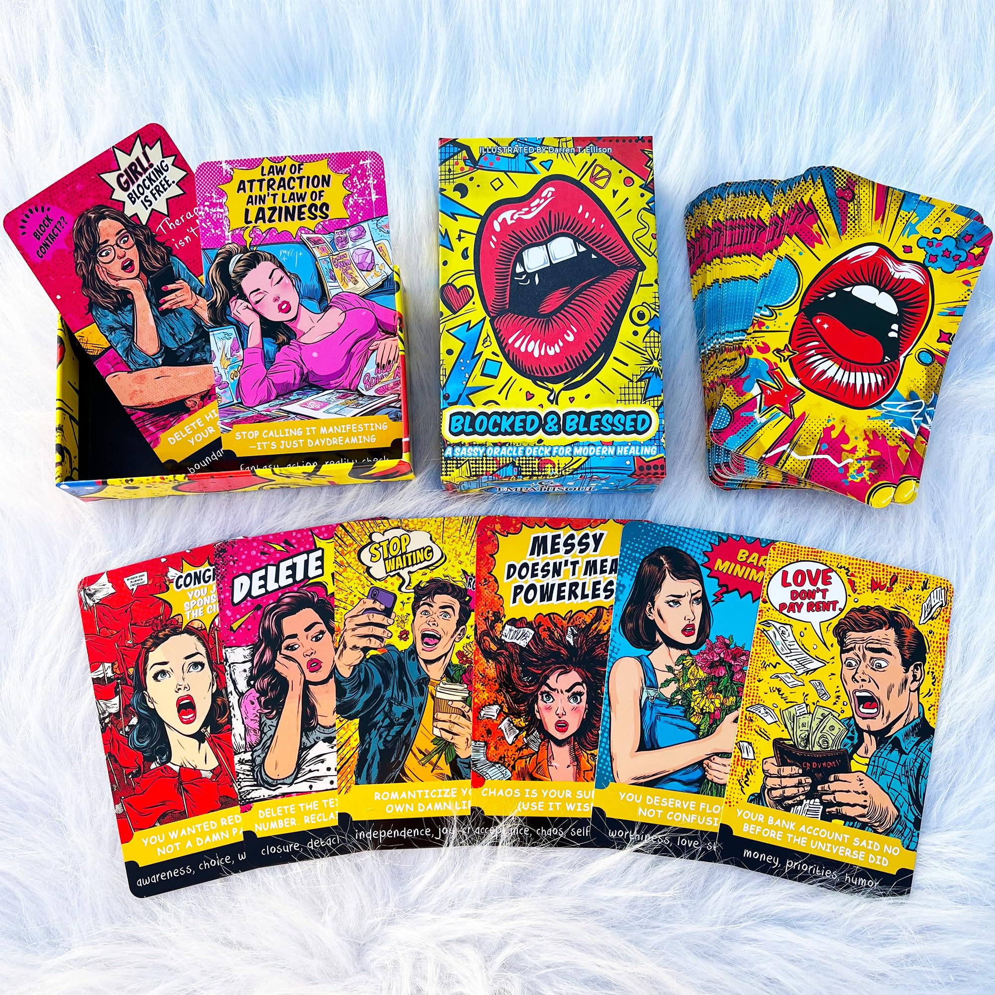 Sassy Blunt Oracle Cards Deck 54 Cards for Relationships, Boundaries & Self Worth