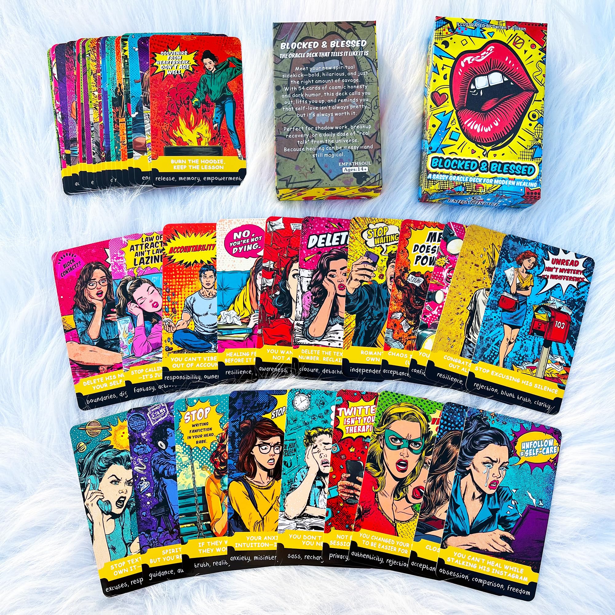 Sassy Blunt Oracle Cards Deck 54 Cards for Relationships, Boundaries & Self Worth
