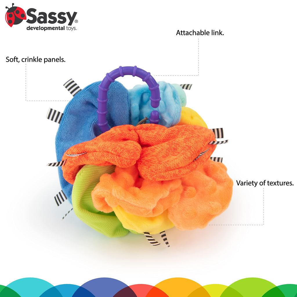 Sassy Crinkle Ball – Sensory Toy with Crinkle Textures for Ages 3+ Months