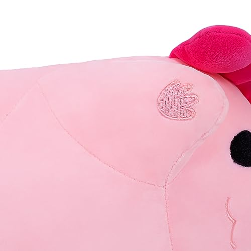 Sausudols Long Axolotl Plush 19.6" – Ultra Soft Body Pillow for Kids, Cute Stuffed Animal Toy Gift Pink