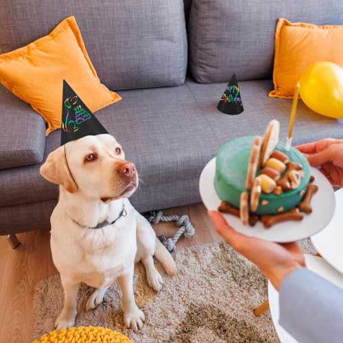 SAYAYA 72-Piece Rainbow Scratch Party Hats Bulk - DIY Birthday Cone Hats for Kids and Adults