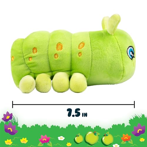 Scentco Snuggle Bugs Caterpillar – Green Apple Scented Plush Toy for Kids, Aromatherapy Gift