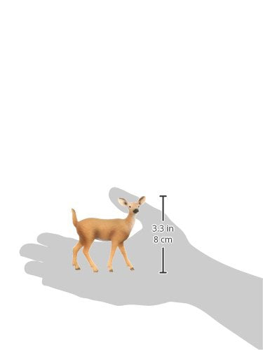 Schleich 14710 White-Tailed Doe Toy Figure – Hand-Painted Plastic Wildlife Figurine