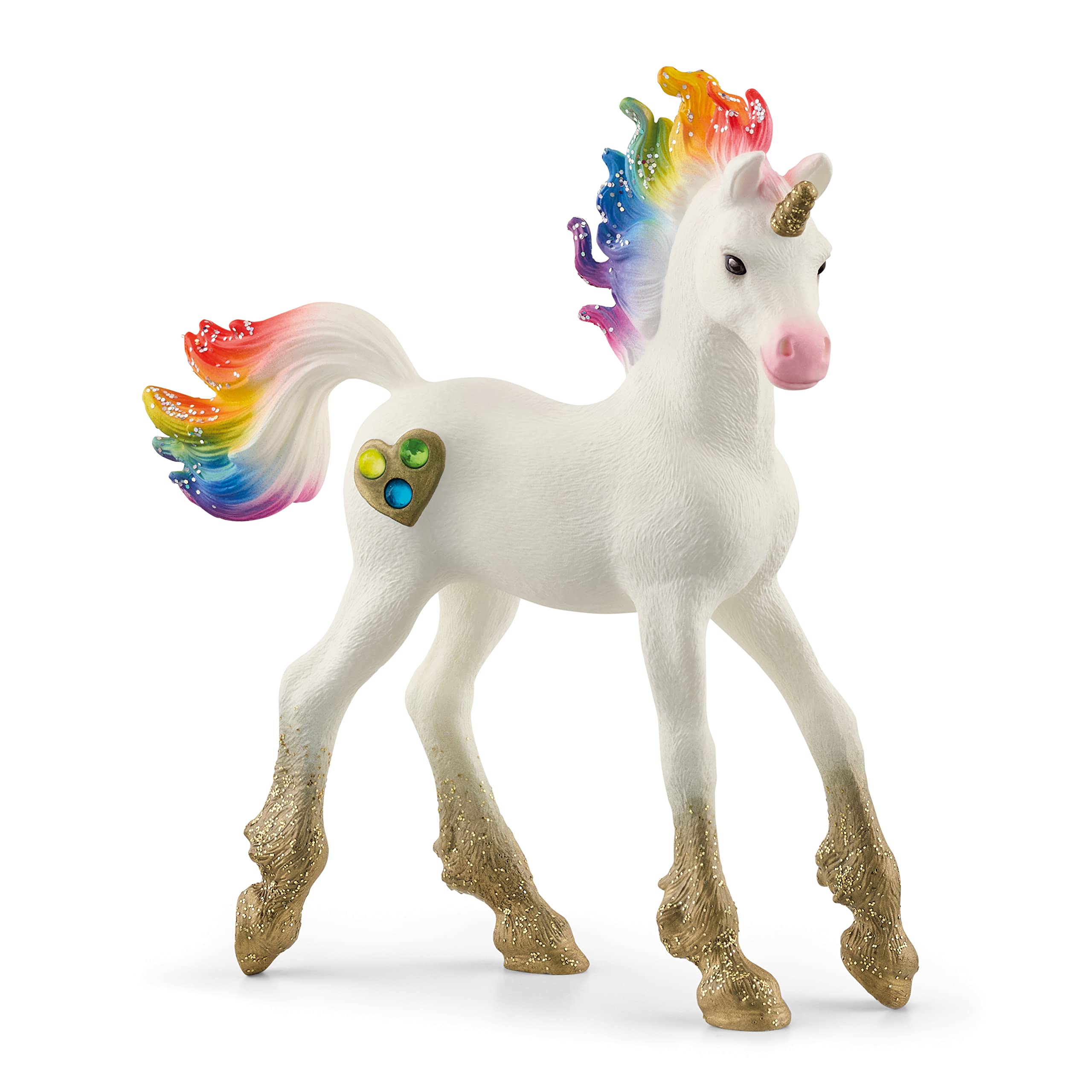 Schleich Bayala Rainbow Unicorn Foal – Colorful Fantasy Horse Figurine for Kids Ages 5+