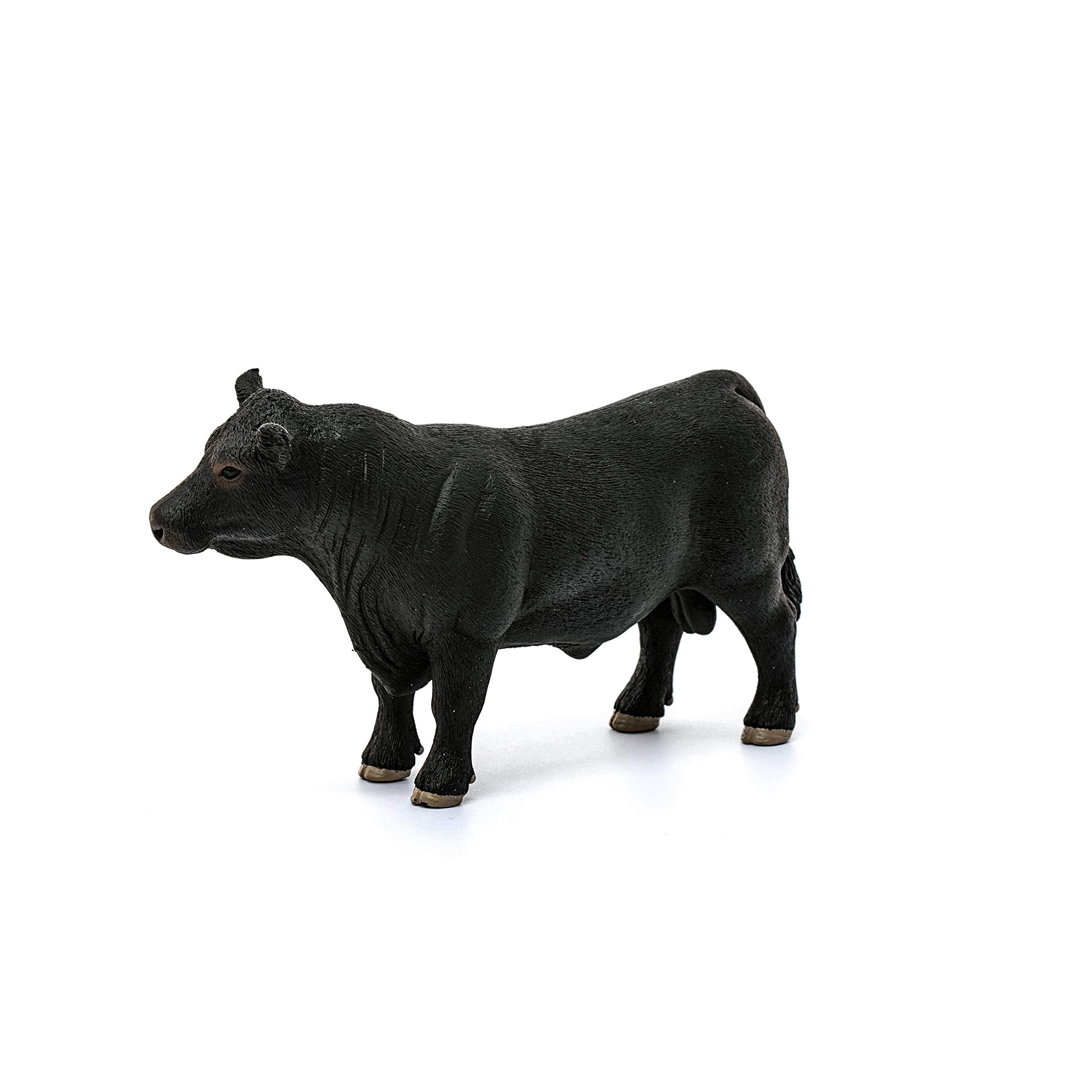 Schleich Black Angus Bull Toy Figure - Realistic Farm Animal for Kids Ages 3-8