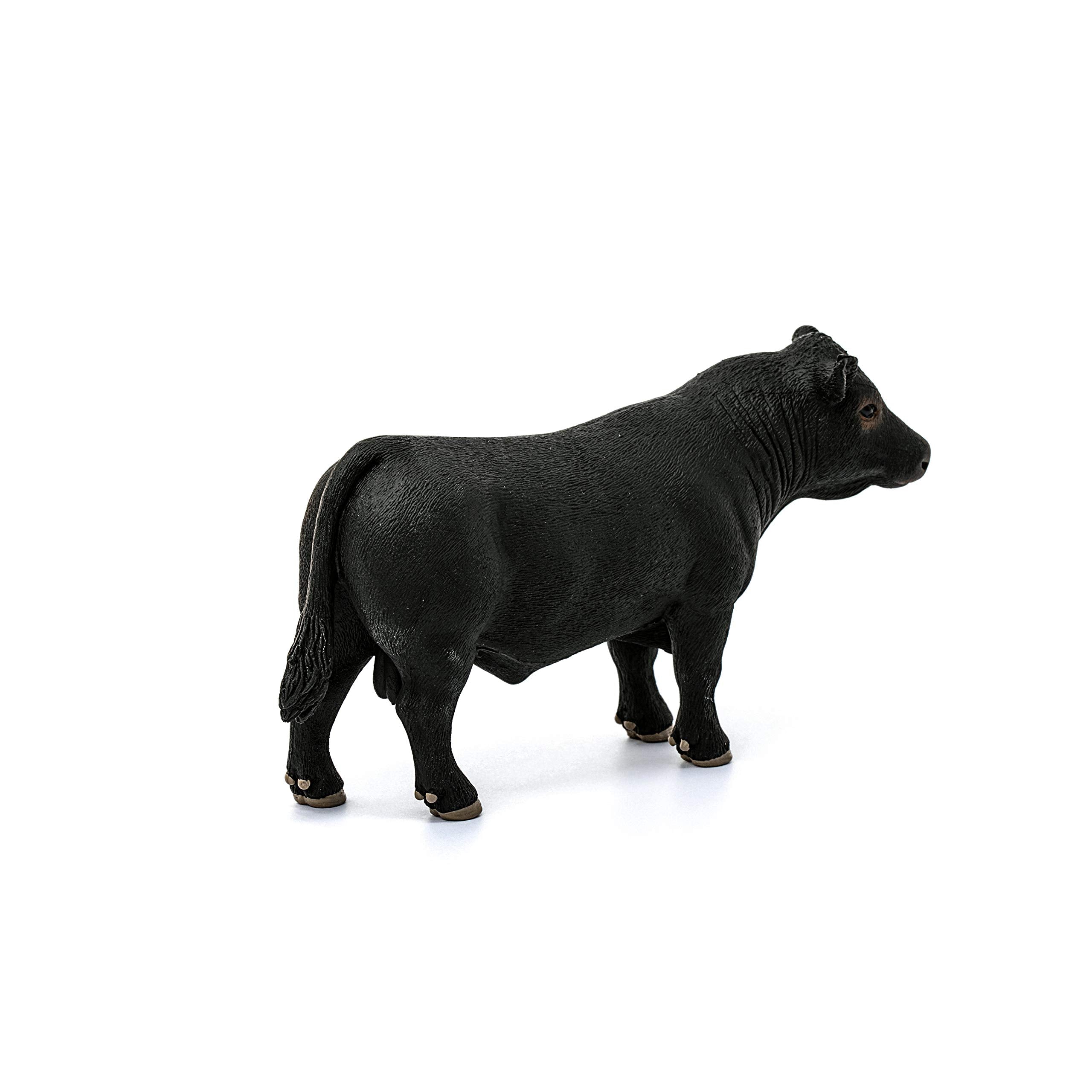 Schleich Black Angus Bull Toy Figure - Realistic Farm Animal for Kids Ages 3-8