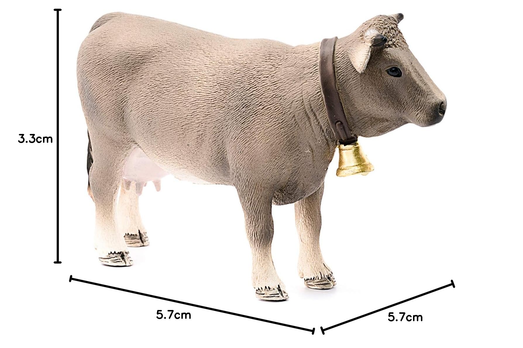 Schleich Braunvieh Cow Figurine – Realistic Farm Animal Toy for Kids Ages 3+