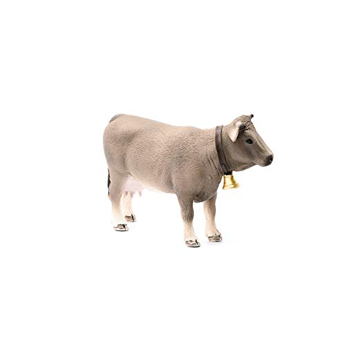 Schleich Braunvieh Cow Figurine – Realistic Farm Animal Toy for Kids Ages 3+
