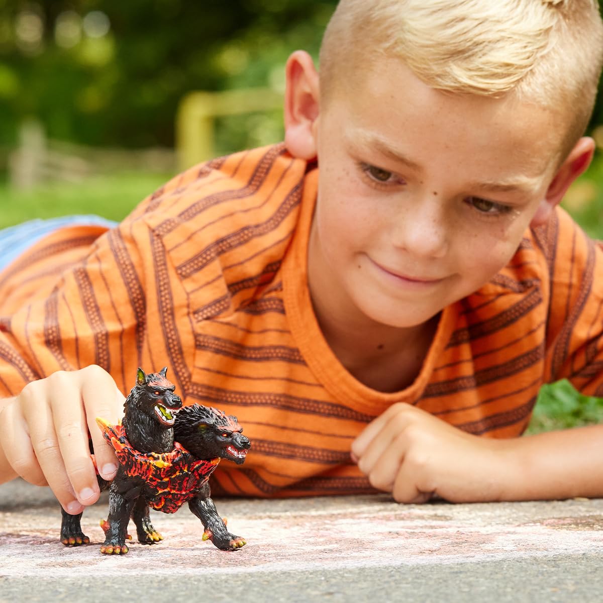 Schleich Eldrador Creatures Hell Hound Figurine – 7-Inch Two-Headed Fire Monster for Imaginative Play, Ages 7+
