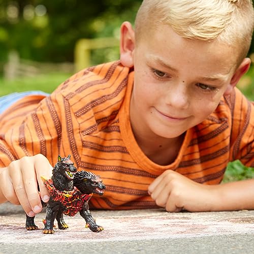 Schleich Eldrador Creatures Hell Hound Figurine – 7-Inch Two-Headed Fire Monster for Imaginative Play, Ages 7+
