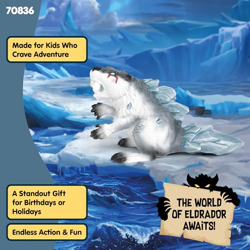 Schleich Eldrador Creatures Ice Beaver Toy – 6-Inch Frost Monster Figurine for Kids Ages 7+ (70836)