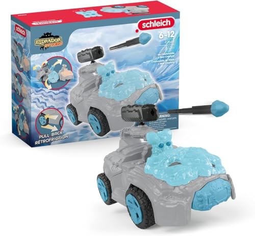 Schleich Eldrador Creatures Ice CrashMobile with Mini Creature – Pull-Back Action Car That Shoots & Ejects on Impact