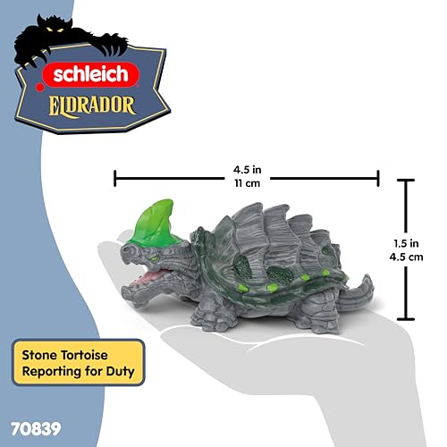Schleich Eldrador Creatures Stone Tortoise – 4-Inch Durable Fantasy Monster Toy for Imaginative Play (Ages 6+)