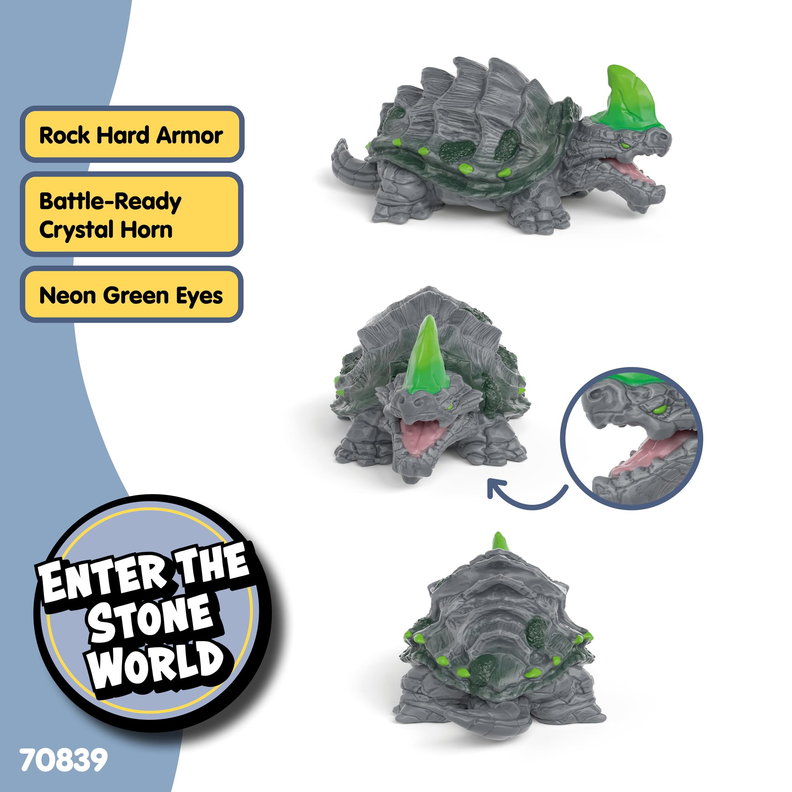 Schleich Eldrador Creatures Stone Tortoise – 4-Inch Durable Fantasy Monster Toy for Imaginative Play (Ages 6+)